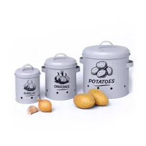 relaxdays 3 x Kartoffel Aufbewahrungsbox in Grau günstig kaufen | limango Neue Kollektion
