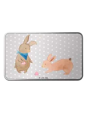 Online Kaufen Mr. & Mrs. Panda Aufbewahrungsbox Metall Hasen Muschel ohne Spruch in Grau Pastell günstig kaufen | limango