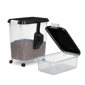 Neuheit relaxdays 2 x Hundefutter Aufbewahrungsbox in Transparent/ Schwarz günstig kaufen | limango