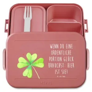Mr. & Mrs. Panda Meal Prep Box Blume Kleeblatt Motiv mit Spruch in Rot Pastell günstig kaufen | limango Wochenendangebot