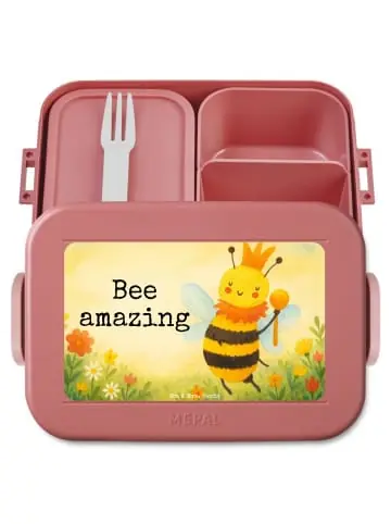 Mr. & Mrs. Panda Bento Box Biene König Design mit Spruch in Rot Pastell günstig kaufen | limango Kostenloser Rückversand