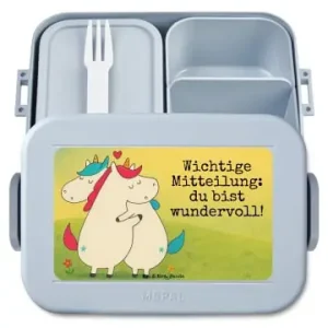 Mr. & Mrs. Panda Bento Box Einhorn Mitteilung Design mit Spruch in Blau Pastell günstig kaufen | limango Sale