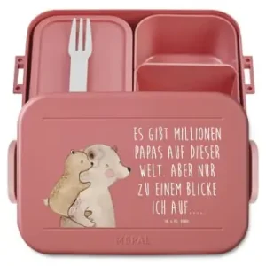 Mr. & Mrs. Panda Bento Box Papa Bär Motiv mit Spruch in Rot Pastell günstig kaufen | limango Letzte Chance
