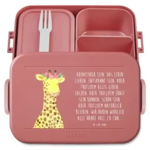 Mr. & Mrs. Panda Bento Box Giraffe Blumenkranz Motiv mit Spruch in Rot Pastell günstig kaufen | limango Preisreduziert