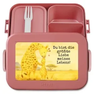 Echt Mr. & Mrs. Panda Bento Box Giraffe Kind Design mit Spruch in Rot Pastell günstig kaufen | limango
