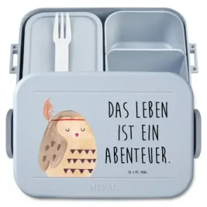 Sonderangebot Mr. & Mrs. Panda Bento Box Eule Federschmuck Motiv mit Spruch in Blau Pastell günstig kaufen | limango