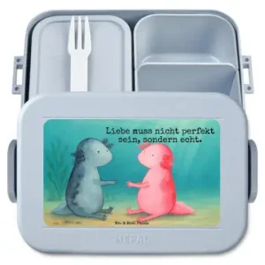 Mr. & Mrs. Panda Bento Box Axolotl Liebe Design mit Spruch in Blau Pastell günstig kaufen | limango Rabatt