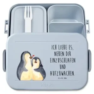 Mr. & Mrs. Panda Bento Box Pinguine Einschlafen Motiv mit Spruch in Blau Pastell günstig kaufen | limango Mega-Angebot