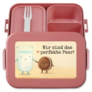Mr. & Mrs. Panda Bento Box Milch Keks Design mit Spruch in Rot Pastell günstig kaufen | limango Bestpreis