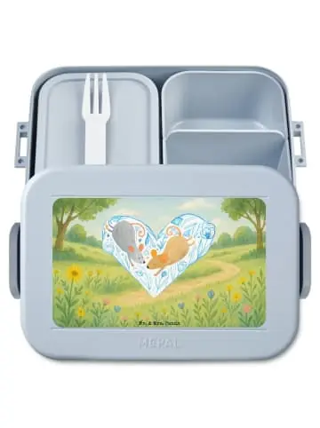 Heißes Angebot Mr. & Mrs. Panda Bento Box Mäuse Herz Design ohne Spruch in Blau Pastell günstig kaufen | limango