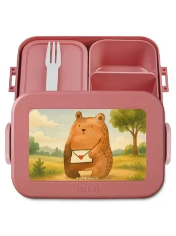 Mr. & Mrs. Panda Bento Box Bär Vermissen Design ohne Spruch in Rot Pastell günstig kaufen | limango Top-Angebot