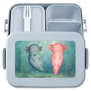 Expressversand Mr. & Mrs. Panda Bento Box Axolotl Liebe Design ohne Spruch in Blau Pastell günstig kaufen | limango