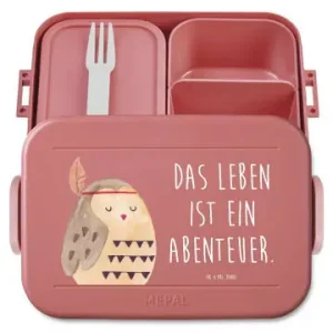 Mr. & Mrs. Panda Bento Box Eule Federschmuck Motiv mit Spruch in Rot Pastell günstig kaufen | limango Kostenloser Versand