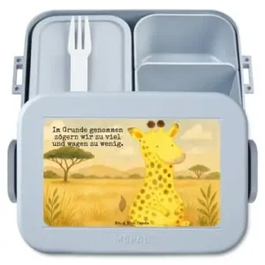 Zertifiziert Mr. & Mrs. Panda Bento Box Giraffe Zufrieden Design mit Spruch in Blau Pastell günstig kaufen | limango