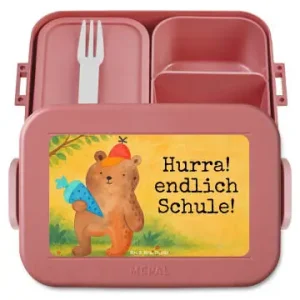 Letzte Chance Mr. & Mrs. Panda Bento Box Bär Schultüte Design mit Spruch in Rot Pastell günstig kaufen | limango