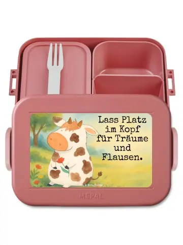 Letzte Chance Mr. & Mrs. Panda Bento Box Kuh Design mit Spruch in Rot Pastell günstig kaufen | limango
