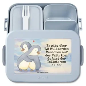 Mr. & Mrs. Panda Bento Box Pinguine Kuscheln Design mit Spruch in Blau Pastell günstig kaufen | limango Finale Aktion