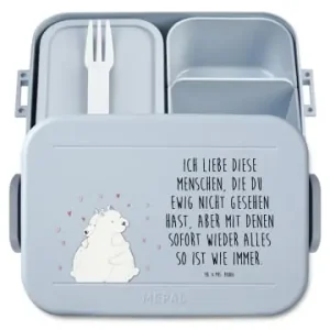 Mr. & Mrs. Panda Bento Box Eisbär Umarmen Motiv mit Spruch in Blau Pastell günstig kaufen | limango Bestseller