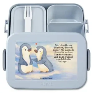 Mr. & Mrs. Panda Bento Box Pinguine trösten Design mit Spruch in Blau Pastell günstig kaufen | limango Begrenztes Angebot