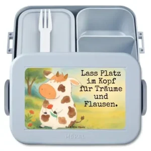 Mr. & Mrs. Panda Bento Box Kuh Design mit Spruch in Blau Pastell günstig kaufen | limango Begrenztes Angebot