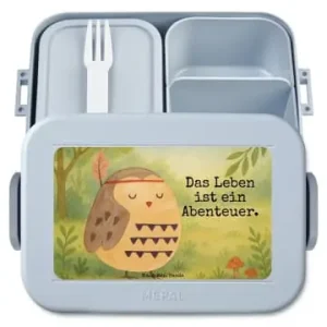 Mr. & Mrs. Panda Bento Box Eule Federschmuck Design mit Spruch in Blau Pastell günstig kaufen | limango Letzte Chance