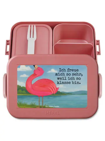 Mr. & Mrs. Panda Bento Box Flamingo Stolz Design mit Spruch in Rot Pastell günstig kaufen | limango Saisonangebot