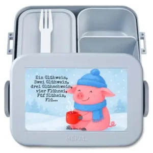 Mr. & Mrs. Panda Bento Box Schweinchen Glühwein Design mit Spruch in Blau Pastell günstig kaufen | limango Schneller Versand