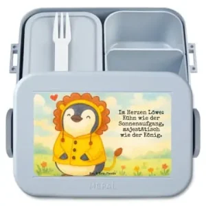 Mr. & Mrs. Panda Bento Box Löwe Astrologie Design mit Spruch in Blau Pastell günstig kaufen | limango Highlight