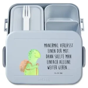 Mr. & Mrs. Panda Bento Box Schildkröte Wanderer Motiv mit Spruch in Blau Pastell günstig kaufen | limango Top-Angebot