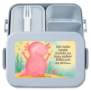 Mr. & Mrs. Panda Bento Box Axolotl Hurra Design mit Spruch in Blau Pastell günstig kaufen | limango Zertifiziert