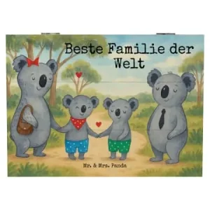 Geprüft Mr. & Mrs. Panda Box Koala Familie zwei Design mit Spruch in Weiß günstig kaufen | limango