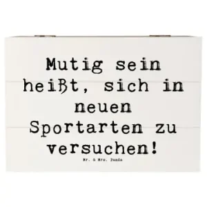 Kracherpreis Mr. & Mrs. Panda Box Spruch Neue Sportart versuchen mit Spruch in Weiß günstig kaufen | limango