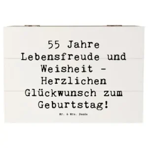 Mr. & Mrs. Panda Box Spruch 55. Geburtstag Freude mit Spruch in Weiß günstig kaufen | limango Sonderangebot