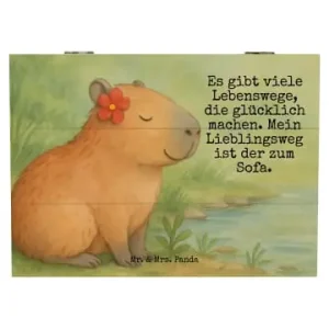 Aktuell Mr. & Mrs. Panda Box Capybara Blume Design mit Spruch in Weiß günstig kaufen | limango