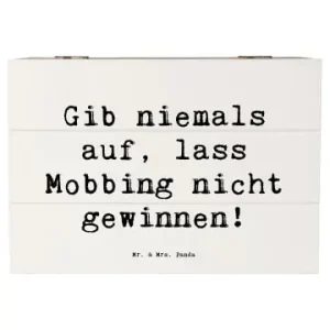 Mr. & Mrs. Panda Box aus Holz Spruch Mobbing bewältigen mit Spruch in Weiß günstig kaufen | limango Kostenloser Versand