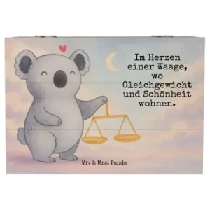 Mr. & Mrs. Panda Box Waage Astrologie Design mit Spruch in Weiß günstig kaufen | limango Top-Preis
