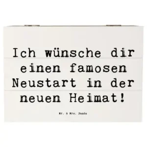Schneller Versand Mr. & Mrs. Panda Box Spruch Neustart Umzug mit Spruch in Weiß günstig kaufen | limango
