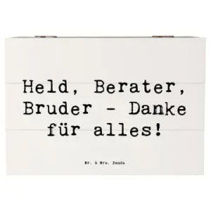 Bestseller Mr. & Mrs. Panda Box Spruch Held Bruder mit Spruch in Weiß günstig kaufen | limango