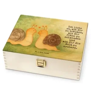 Saisonangebot Mr. & Mrs. Panda Tee Box Schnecken Liebe Design mit Spruch in Weiß günstig kaufen | limango