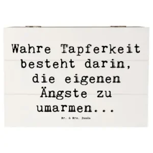 Top-Angebot Mr. & Mrs. Panda Box Spruch Tapferkeit Umarmung mit Spruch in Weiß günstig kaufen | limango
