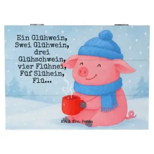 Billig Mr. & Mrs. Panda Box Schweinchen Glühwein Design mit Spruch in Weiß günstig kaufen | limango
