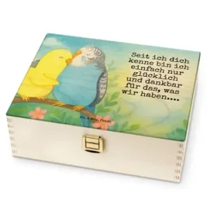 Mr. & Mrs. Panda Tee Box Wellensittich Liebe Design mit Spruch in Weiß günstig kaufen | limango Echt