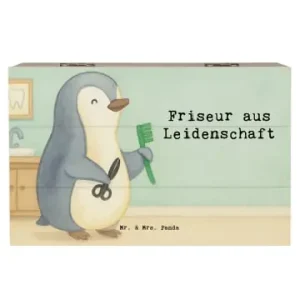 Heißes Angebot Mr. & Mrs. Panda Box Friseur Leidenschaft Design mit Spruch in Weiß günstig kaufen | limango