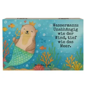 Mr. & Mrs. Panda Box Wassermann Astrologie Design mit Spruch in Weiß günstig kaufen | limango Heißes Angebot