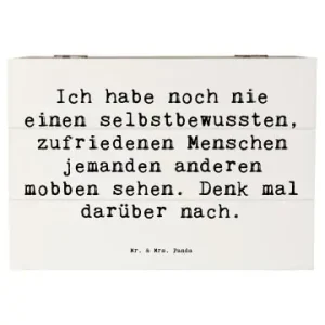 Jetzt Bestellen Mr. & Mrs. Panda Box Spruch Mobbing bewältigen mit Spruch in Weiß günstig kaufen | limango