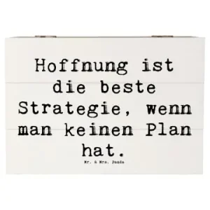 Kracherpreis Mr. & Mrs. Panda Box Spruch Hoffnung Strategie mit Spruch in Weiß günstig kaufen | limango