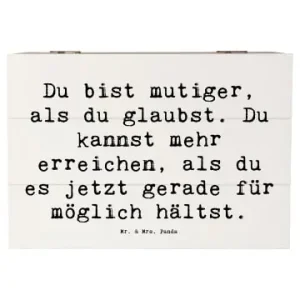 Top-Angebot Mr. & Mrs. Panda Box Spruch Mut und Tapferkeit mit Spruch in Weiß günstig kaufen | limango