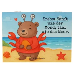 Mr. & Mrs. Panda Box Krebs Astrologie Design mit Spruch in Weiß günstig kaufen | limango Wochenendangebot