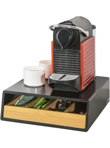 Schneller Versand SoBuy Kaffeekapsel Box in Schwarz und Natur - (B)30 x (H)10 x (T)31cm günstig kaufen | limango