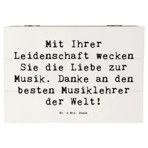 Solange Der Vorrat Reicht Mr. & Mrs. Panda Box Spruch Musiklehrer Liebe mit Spruch in Weiß günstig kaufen | limango